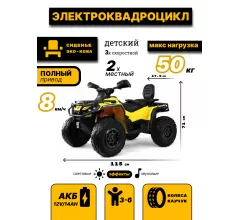 Детский электроквадроцикл BRP Can-Am Outlander (Y888YY) желтый